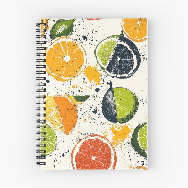 Item preview, Vivid orange and lime abstract fruit compositions designed and sold by Piotrek0001.