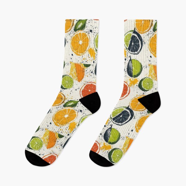 Item preview, Vivid orange and lime abstract fruit compositions designed and sold by Piotrek0001.
