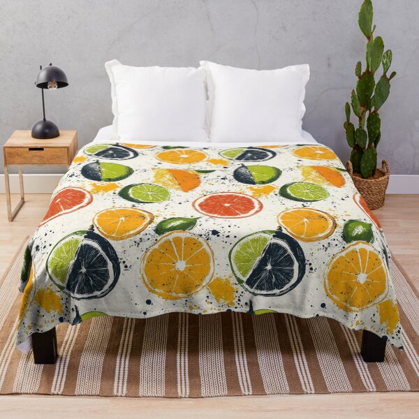 Item preview, Vivid orange and lime abstract fruit compositions designed and sold by Piotrek0001.