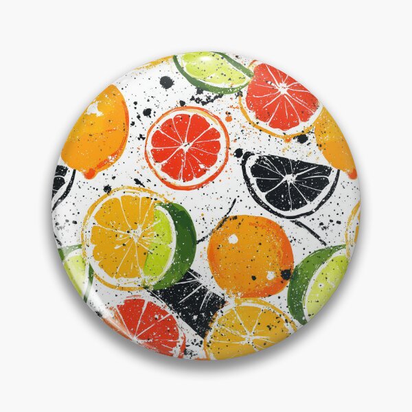 Item preview, Artistic citrus patterns with colorful splashes designed and sold by Piotrek0001.
