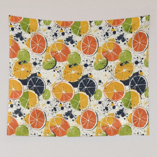 Item preview, Playful orange and lime designs with bold strokes designed and sold by Piotrek0001.