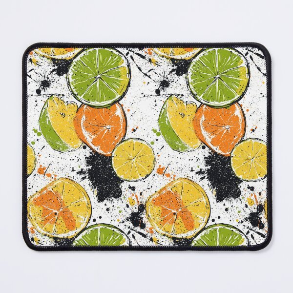 Item preview, Modern citrus patterns with dynamic paint accents designed and sold by Piotrek0001.