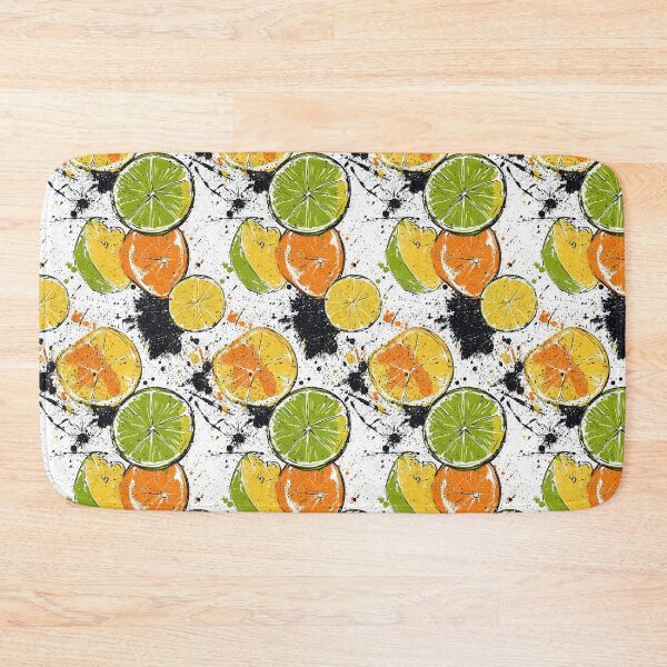 Item preview, Modern citrus patterns with dynamic paint accents designed and sold by Piotrek0001.