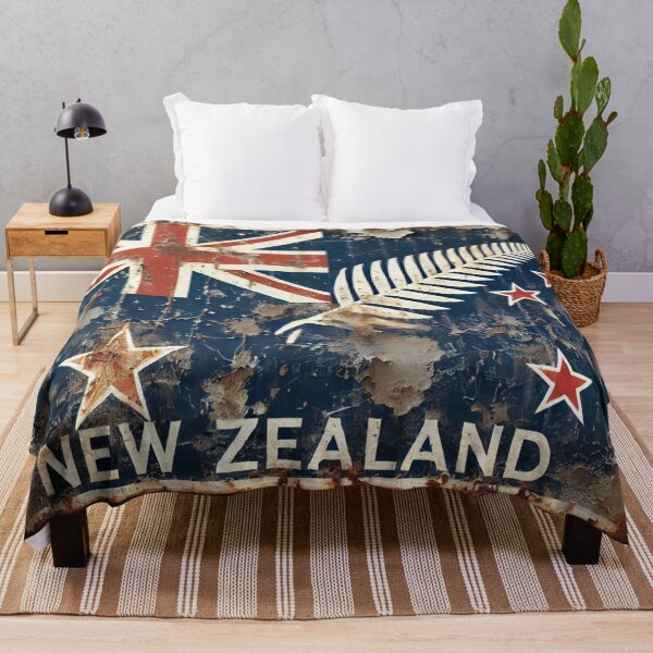 Item preview, "Weathered New Zealand Flag Art" designed and sold by Wiredart.