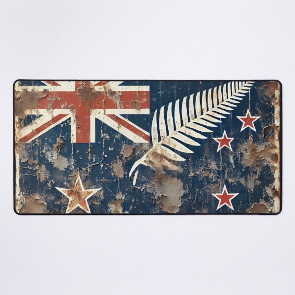Item preview,  "Weathered New Zealand Flag Art" designed and sold by Wiredart.