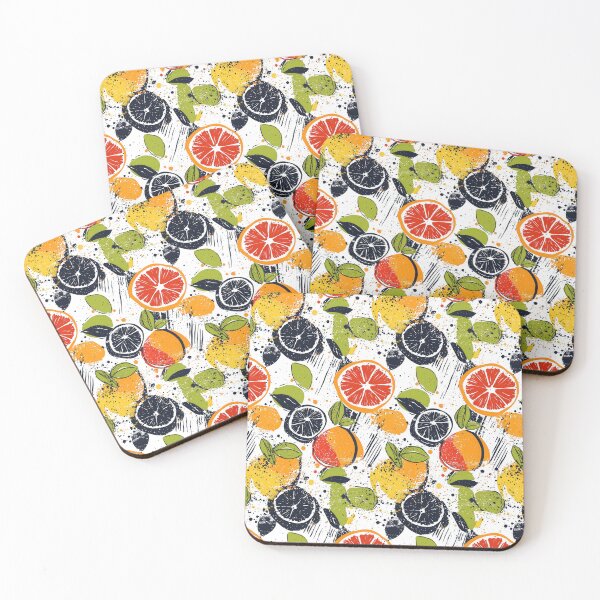 Item preview, Vibrant abstract orange and lime fruit designs designed and sold by Piotrek0001.