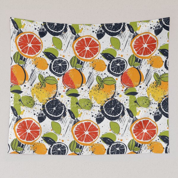 Item preview, Vibrant abstract orange and lime fruit designs designed and sold by Piotrek0001.