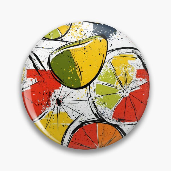 Item preview, Dynamic citrus fruit art with vivid paint strokes designed and sold by Piotrek0001.