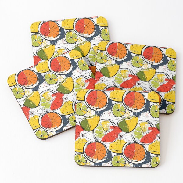 Item preview, Dynamic citrus fruit art with vivid paint strokes designed and sold by Piotrek0001.
