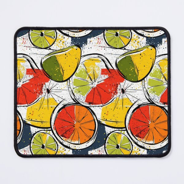 Item preview, Dynamic citrus fruit art with vivid paint strokes designed and sold by Piotrek0001.