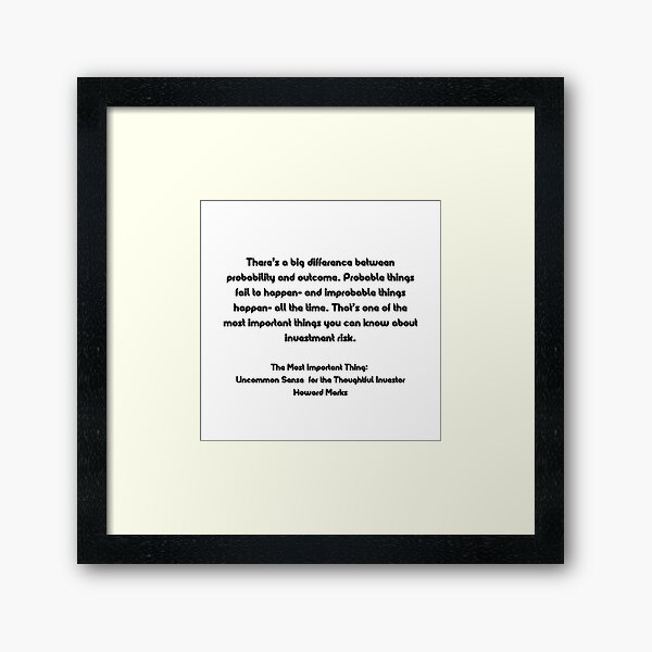 Item preview, quote: The most important thing, Howard Marks designed and sold by hippohaha.