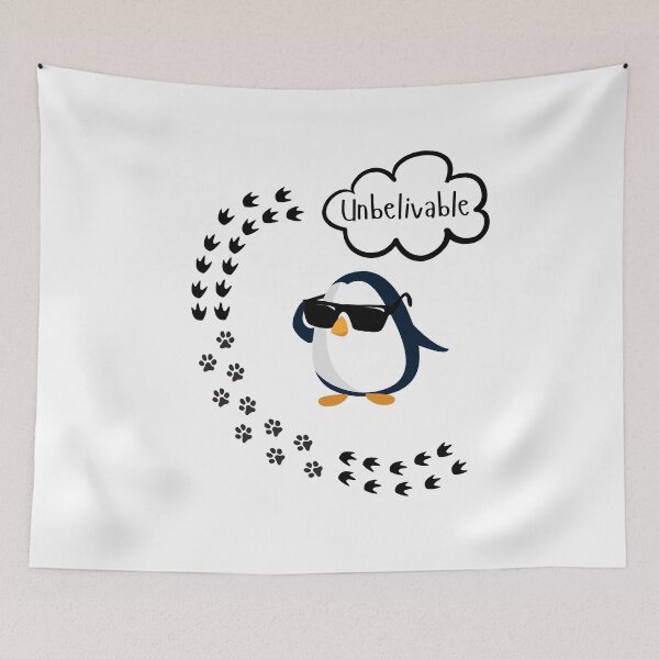 Item preview, T-shirt The astonished penguin with glasses designed and sold by SimpleUla.