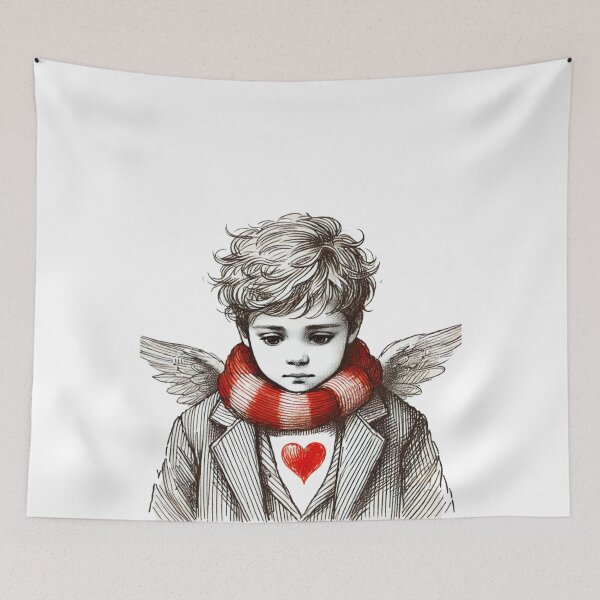 Item preview, Wings of Sorrow, Wrapped in a Crimson Scarf designed and sold by freackly.
