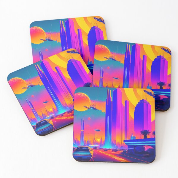 Item preview, Neon Skies: A Retro Future designed and sold by GlowUp-TH.