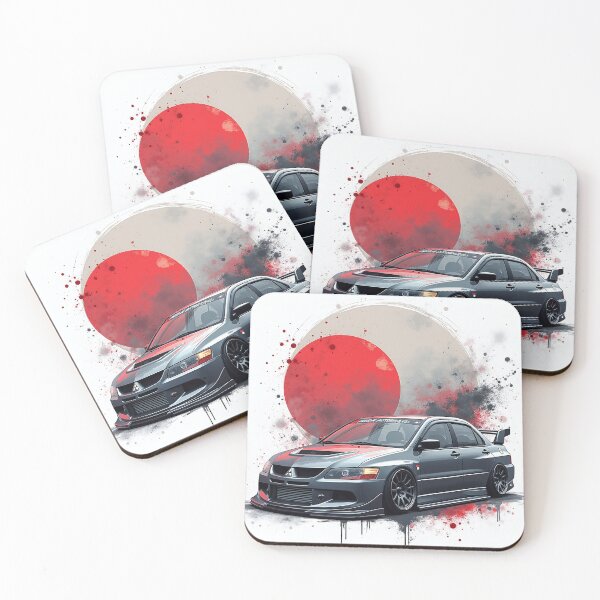 Item preview, Sumi-E Art: Mitsubishi EVO IX, Red Sun designed and sold by Salimgor Hangaround Music.