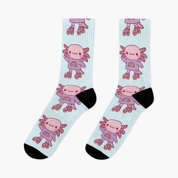 Item preview, Cute Axolotl With Hoodie And Roller Skates designed and sold by rustydoodle.