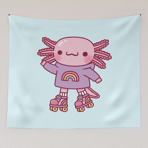 Item preview, Cute Axolotl With Hoodie And Roller Skates designed and sold by rustydoodle.