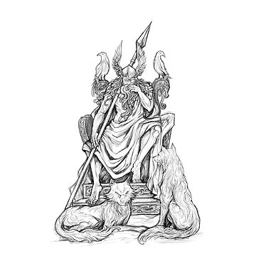 Artwork thumbnail, Odin Viking Norse God  by RunicArtShop