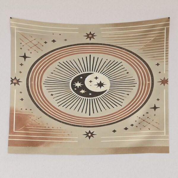Item preview, Boho Celestial Crescent Moon Design designed and sold by 0Mystica0.