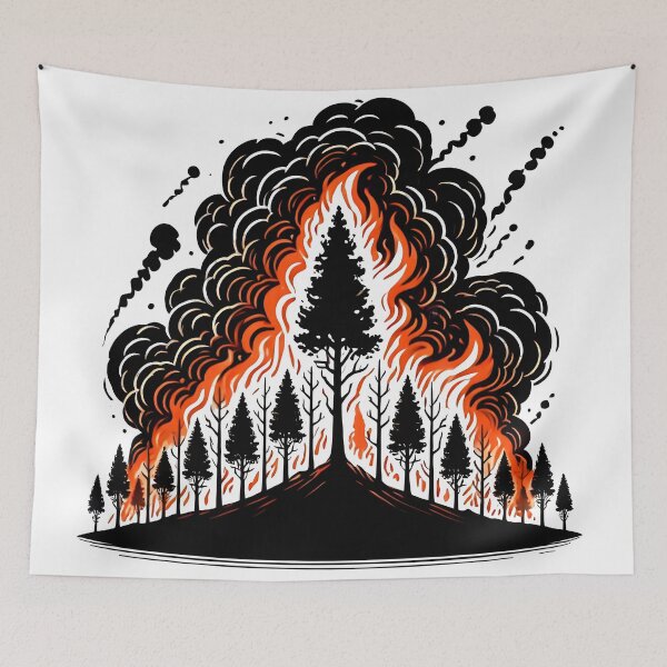 Item preview, Bushfires, forest fires designed and sold by TrueArtVibes.