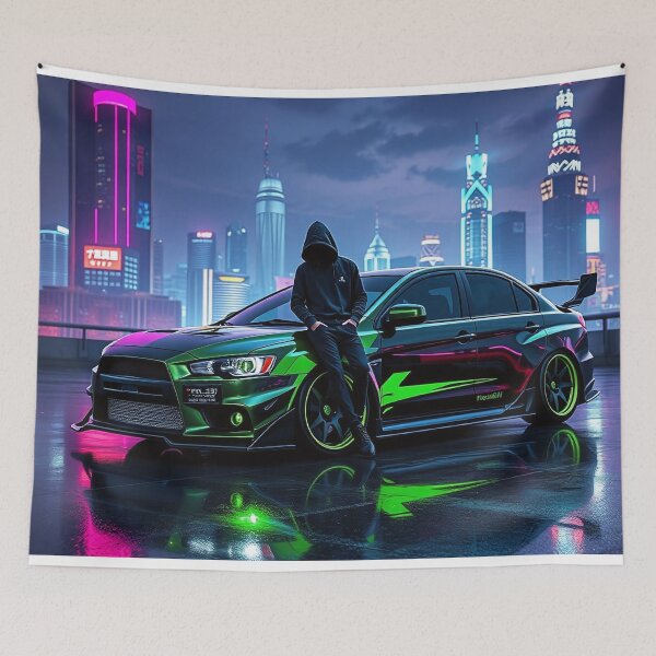 Item preview, Mitsubishi Evo IX on the parking garage – performance and style in the modern city designed and sold by Salimgor Hangaround Music.