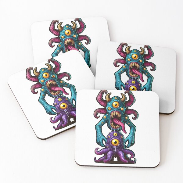 Item preview, Two psychedelic multicolored monsters. designed and sold by Luckyfactory.