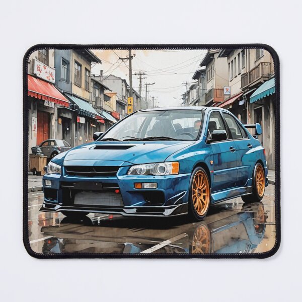 Item preview, Mitsubishi Evo IX – Performance and style in the old city, retro art designed and sold by Salimgor Hangaround Music.