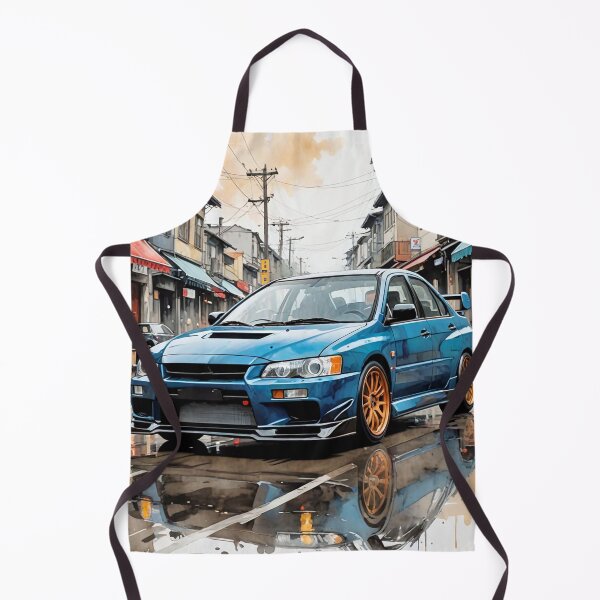 Item preview, Mitsubishi Evo IX – Performance and style in the old city, retro art designed and sold by Salimgor Hangaround Music.