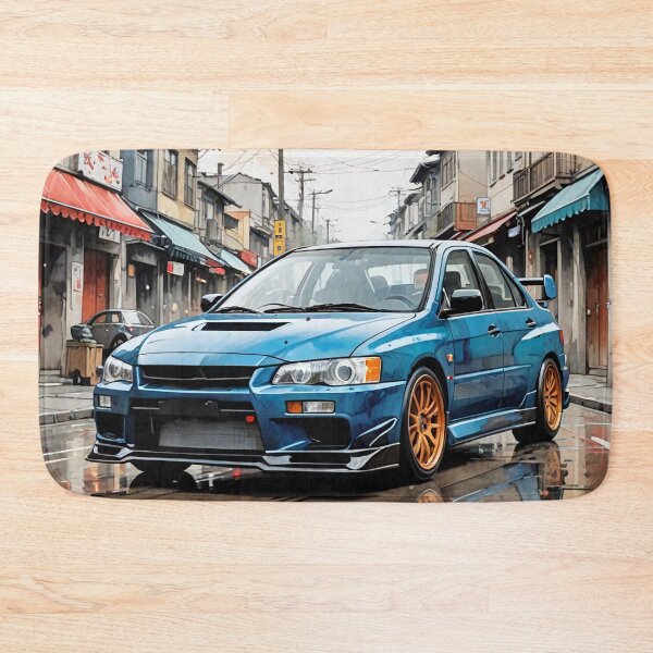 Item preview, Mitsubishi Evo IX – Performance and style in the old city, retro art designed and sold by Salimgor Hangaround Music.