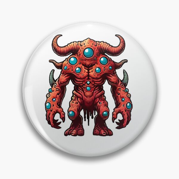 Item preview, Red monster with horns, psychedelic. designed and sold by Luckyfactory.