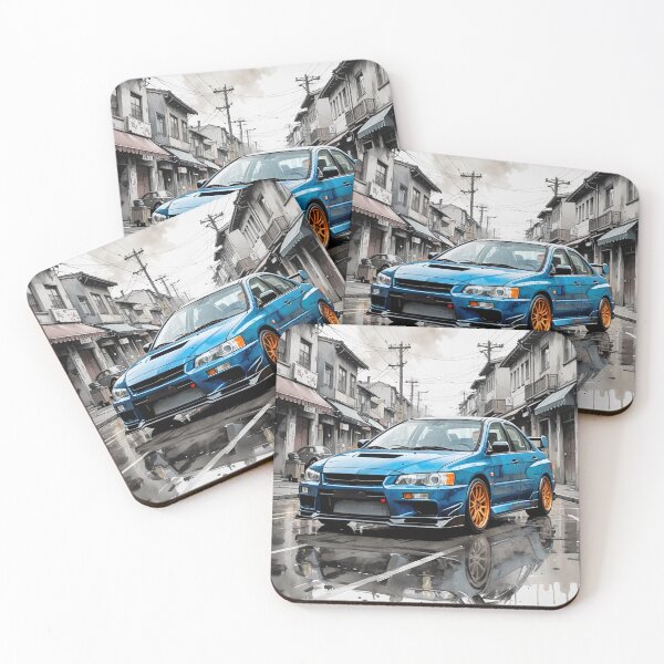Item preview, Mitsubishi Evo IX – Performance and style in the old city, retro art V2 designed and sold by Salimgor Hangaround Music.
