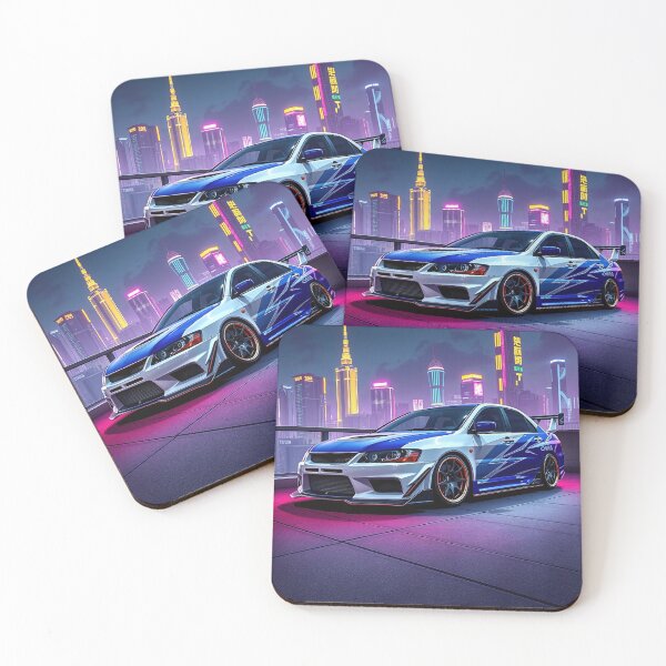 Item preview, Mitsubishi Evo IX on the parking garage – performance and style in front of Neon City designed and sold by Salimgor Hangaround Music.