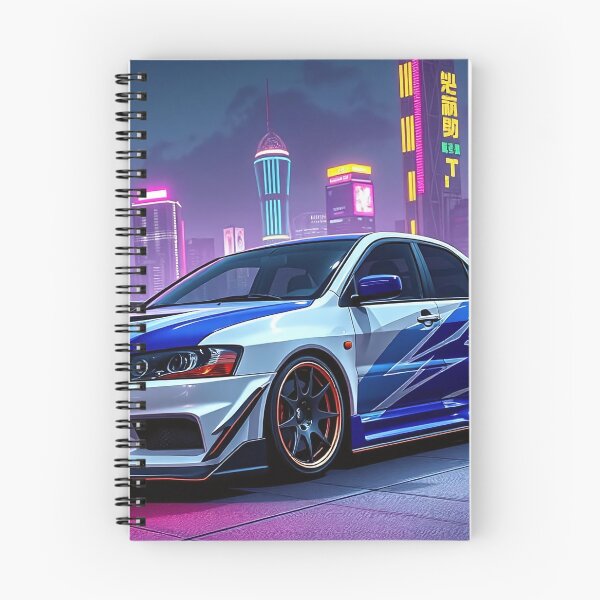 Item preview, Mitsubishi Evo IX on the parking garage – performance and style in front of Neon City designed and sold by Salimgor Hangaround Music.