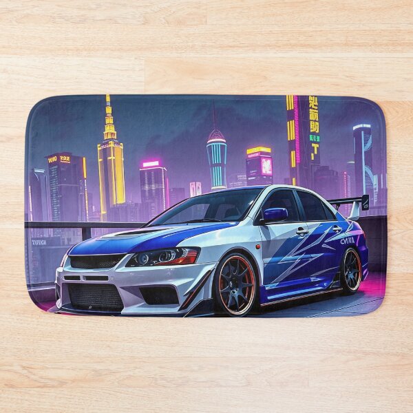 Item preview, Mitsubishi Evo IX on the parking garage – performance and style in front of Neon City designed and sold by Salimgor Hangaround Music.