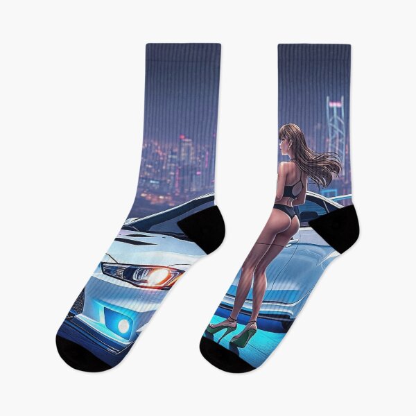Item preview, Anime/Manga Art: Mitsubishi Evo IX on the parking garage designed and sold by Salimgor Hangaround Music.