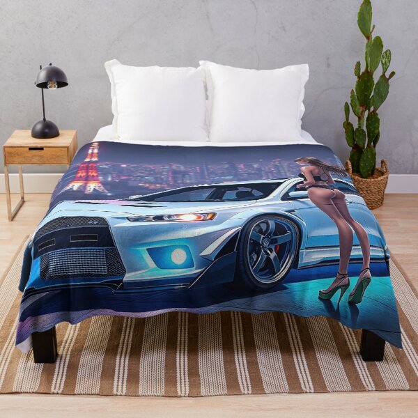 Item preview, Anime/Manga Art: Mitsubishi Evo IX on the parking garage designed and sold by Salimgor Hangaround Music.