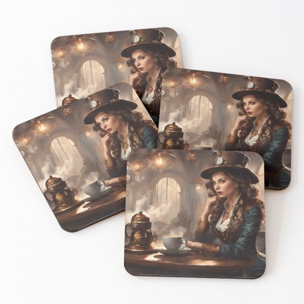Item preview, Steampunk Coffee Break designed and sold by Pixel Press Prints.