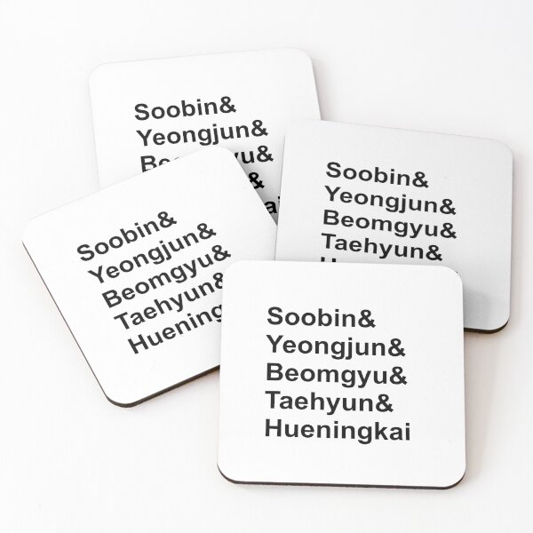Artikelvorschau, Soobin, Yeongjun, Beomgyu, Taehyun, Hueningkai, TXT, Tomorrow von Together Names (Schwarze Ver.) entworfen und verkauft von thepremiumgas.