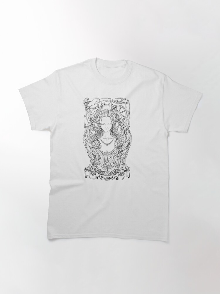 Thumbnail 3 of 7, Classic T-Shirt, Frigga Norse Goddess of Home & Protection designed and sold by RunicArtShop.