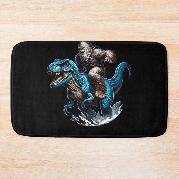 Item preview, Bigfoot Sasquatch Riding Dinosaur Lover designed and sold by Kimberley King Art  King Art.