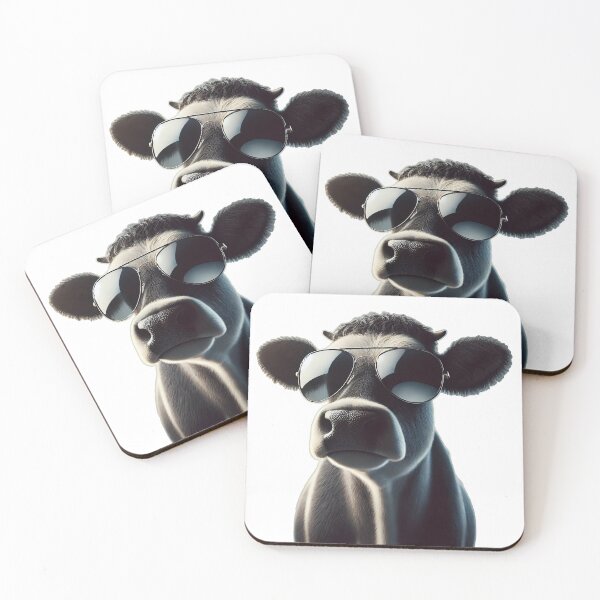 Item preview, Trendy Cow in Sunglasses designed and sold by KittyKatto.
