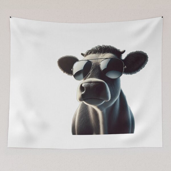 Item preview, Trendy Cow in Sunglasses designed and sold by KittyKatto.