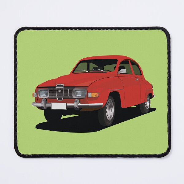 Item preview, SAAB 96 in red - illustration designed and sold by knappidesign.