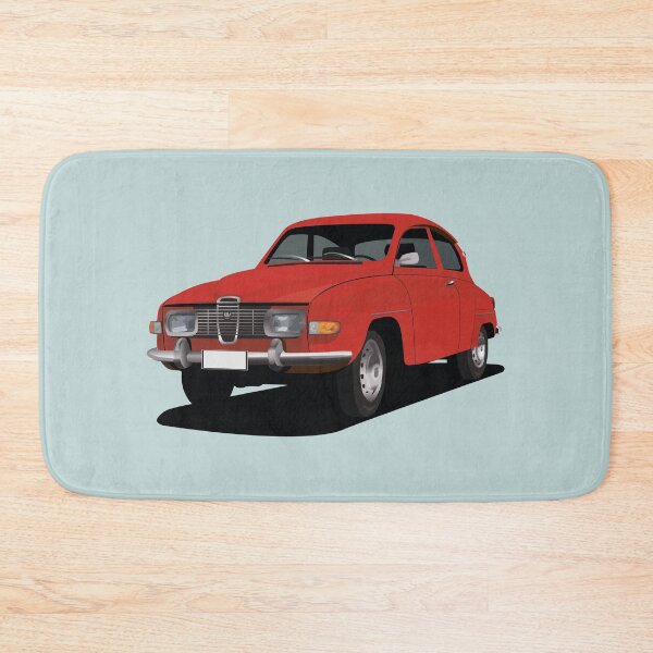 Item preview, SAAB 96 in red - illustration designed and sold by knappidesign.