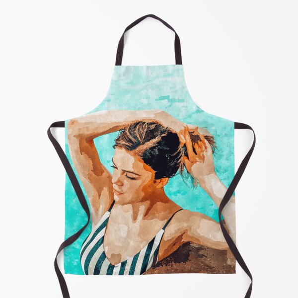 Aperçu de l'œuvre Simulacre | Bain femme bohème moderne | Peinture à l'aquarelle de mode de piscine d'été créée et vendue par 83oranges.com.
