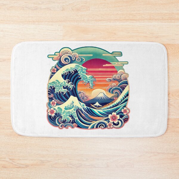 Item preview, Modern Japanese Wave Art: Sunrise Serenity designed and sold by KittyKatto.