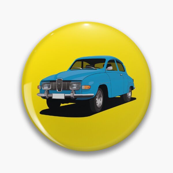 Item preview, SAAB 96 in blue - illustration designed and sold by knappidesign.