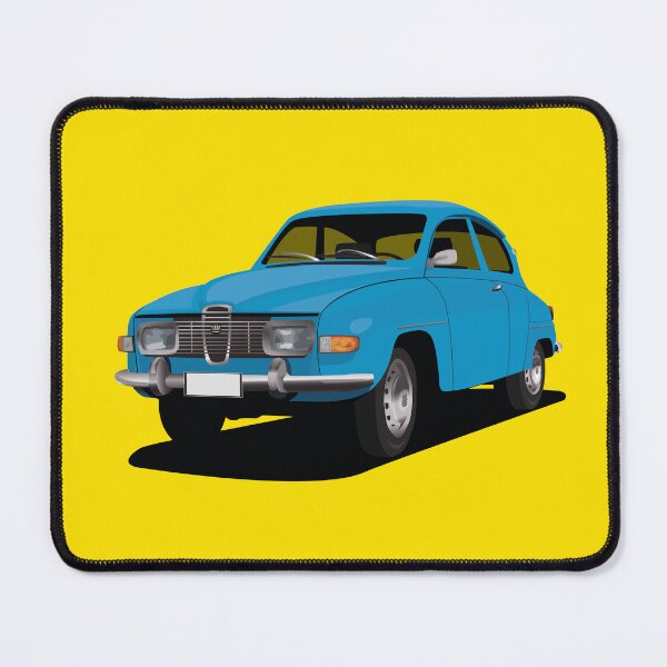 Item preview, SAAB 96 in blue - illustration designed and sold by knappidesign.