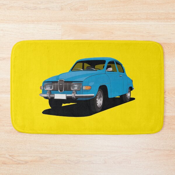 Item preview, SAAB 96 in blue - illustration designed and sold by knappidesign.