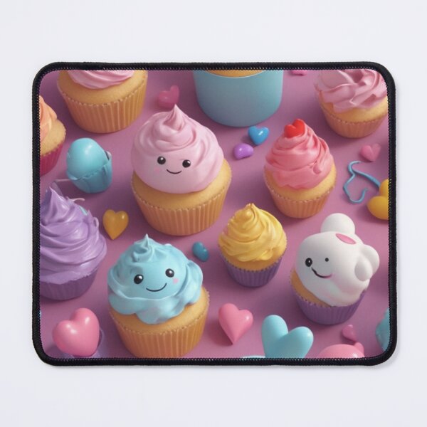 Item preview, Heart, Clouds Cupcakes, And Various Other Shapes Cupcakes, All Sporting Cheerful Smiles designed and sold by PixelStoneDesign .